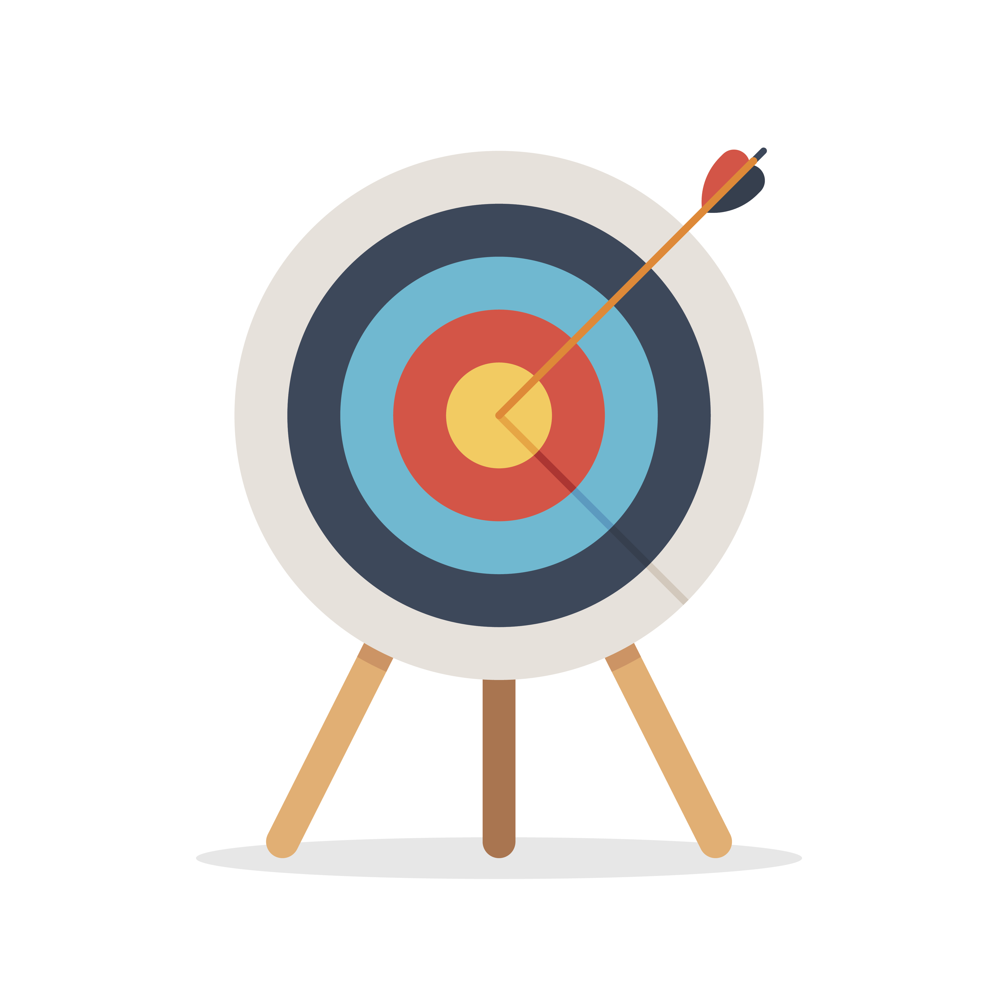 Ziel, mit Pfeil – Vektor Illustration